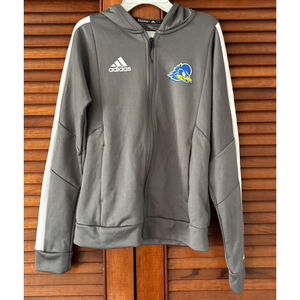 Delaware Blue Hens NCAA Adidas Full Zip Windbreaker Jacket Size Small 34-36
